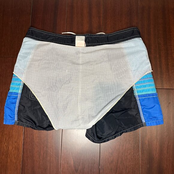 Sundek Men’s Swim Shorts – Size Small (28–30) Black with Rainbow Stripe | 8/10 - Picture 12 of 13